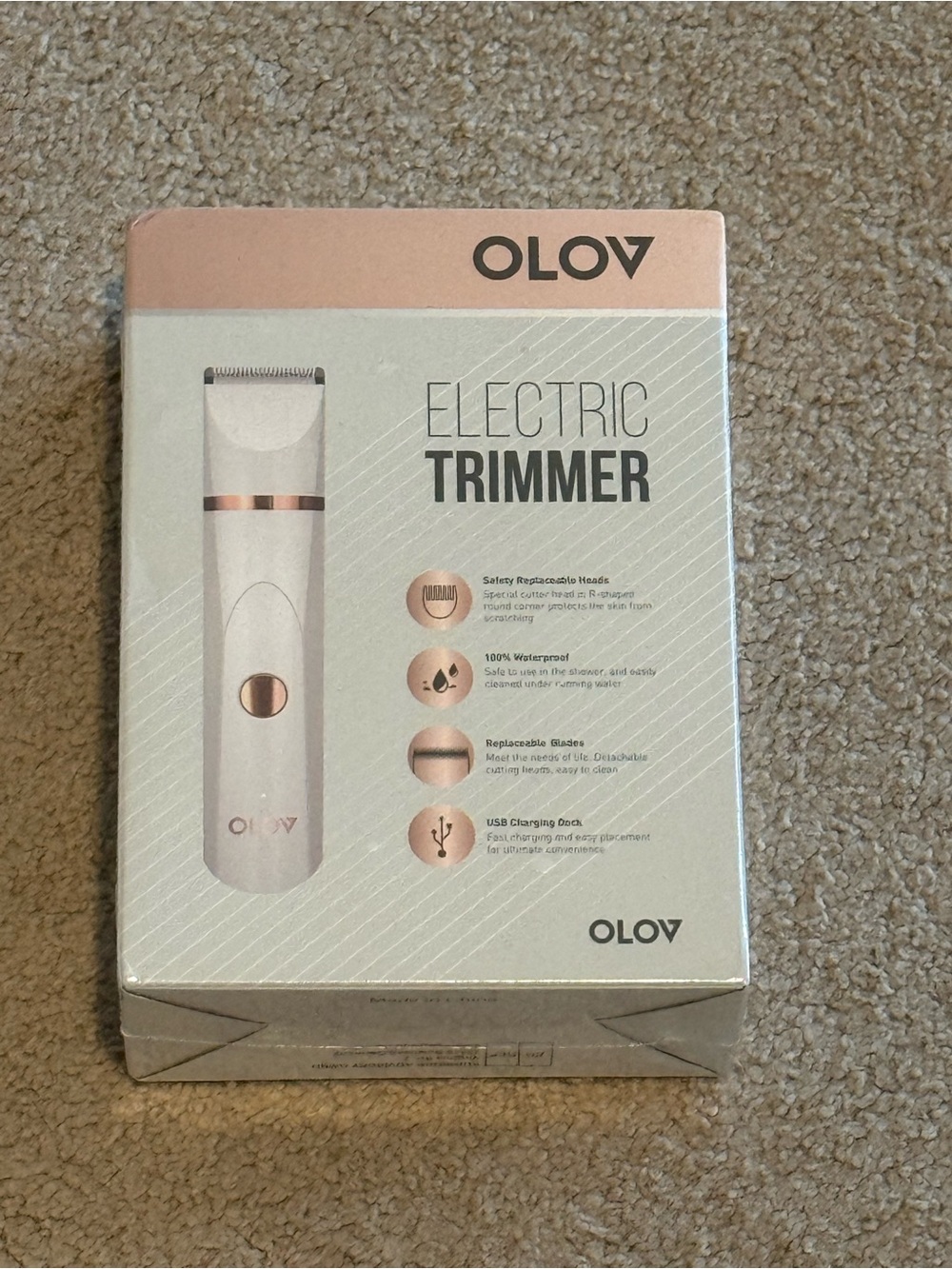 NIB Electric Bikini Trimmer Waterproof White